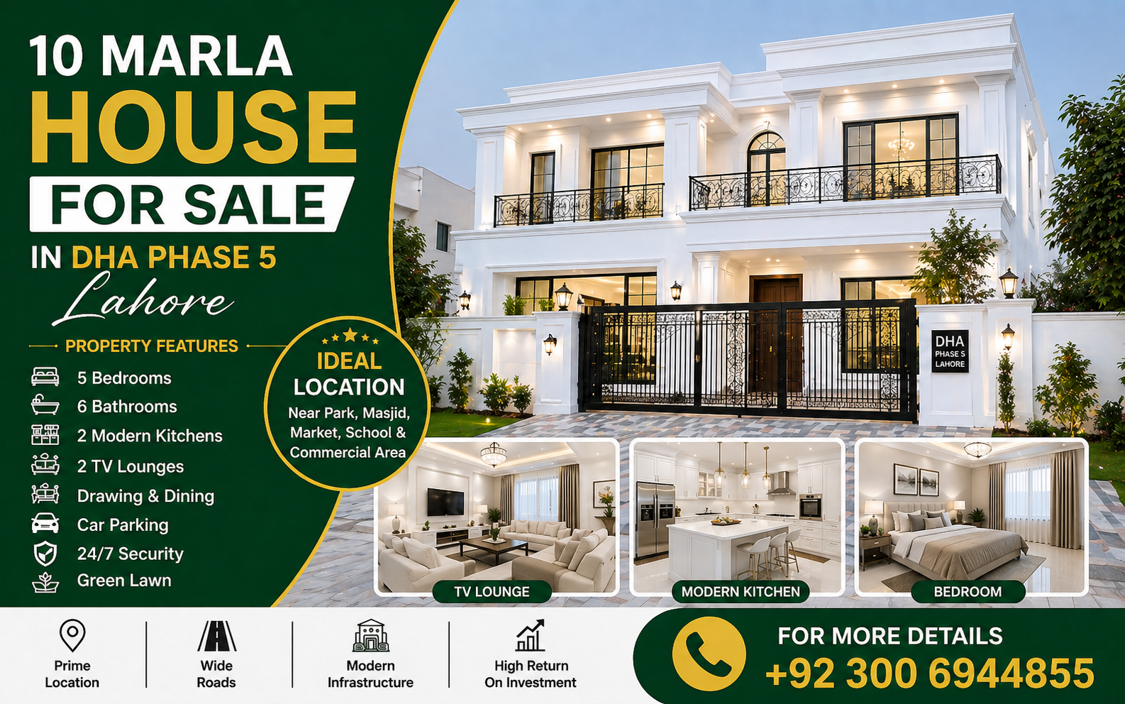10 marla house for sale in dha phase 5 lahore