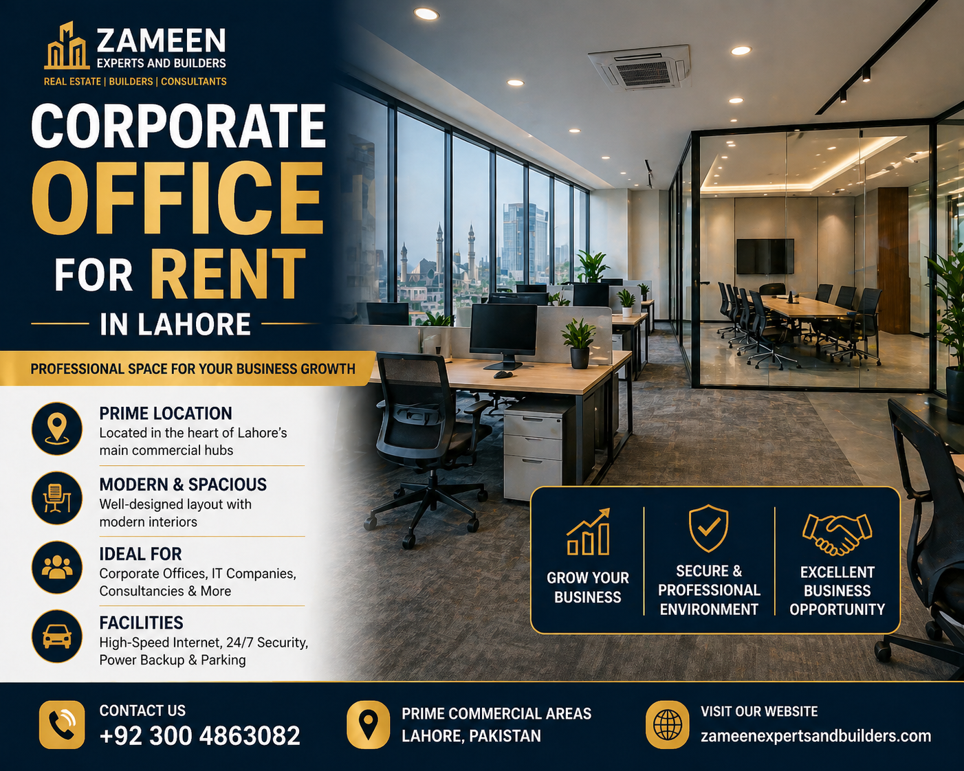 Corporate Office for Rent in Lahore