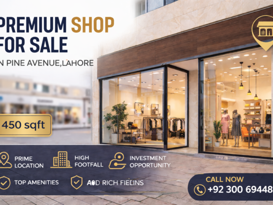 Premium shop for sale in Pine Avenue, Lahore