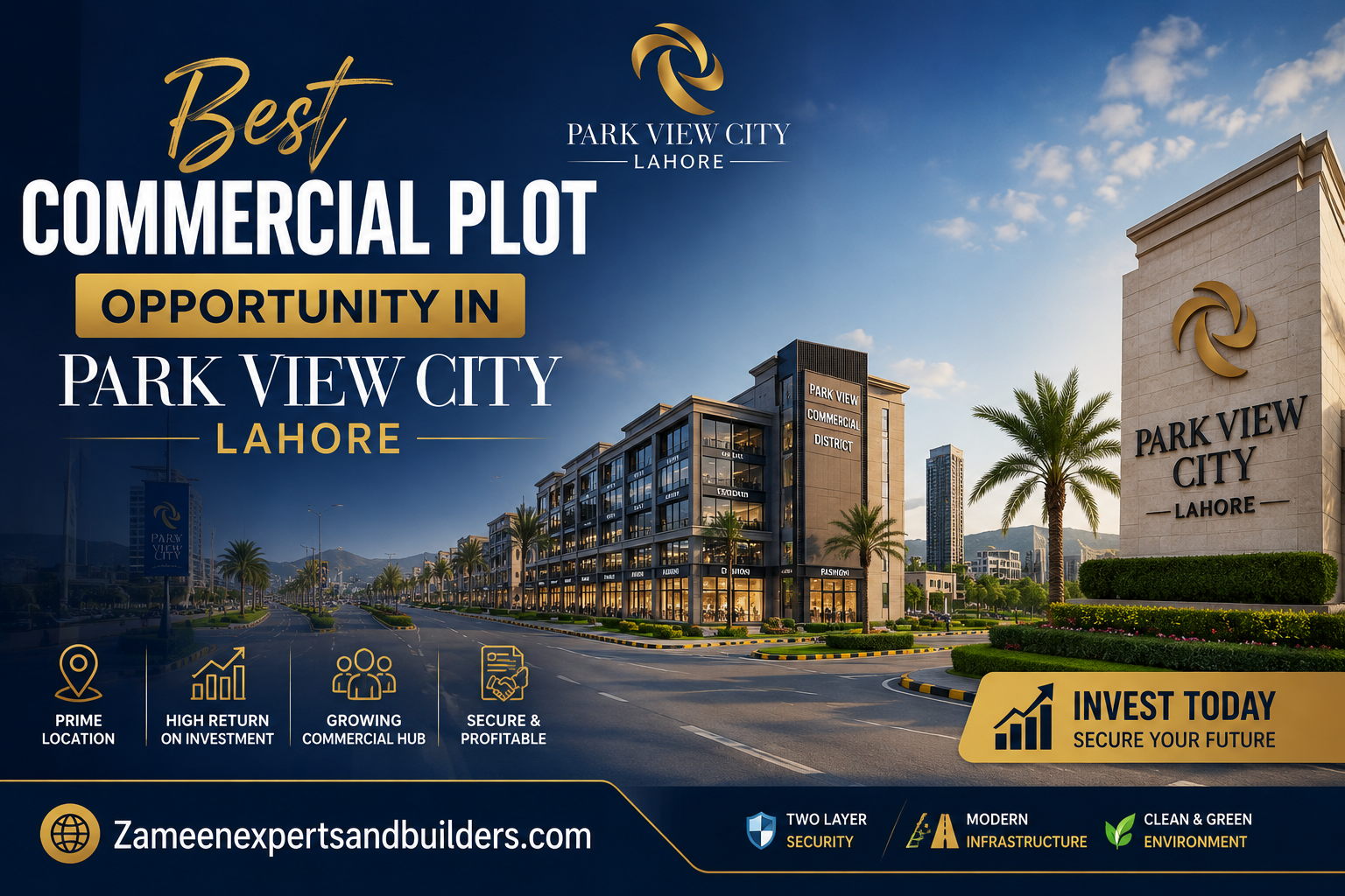 Best Commercial Plot Opportunity in Park View City Lahore