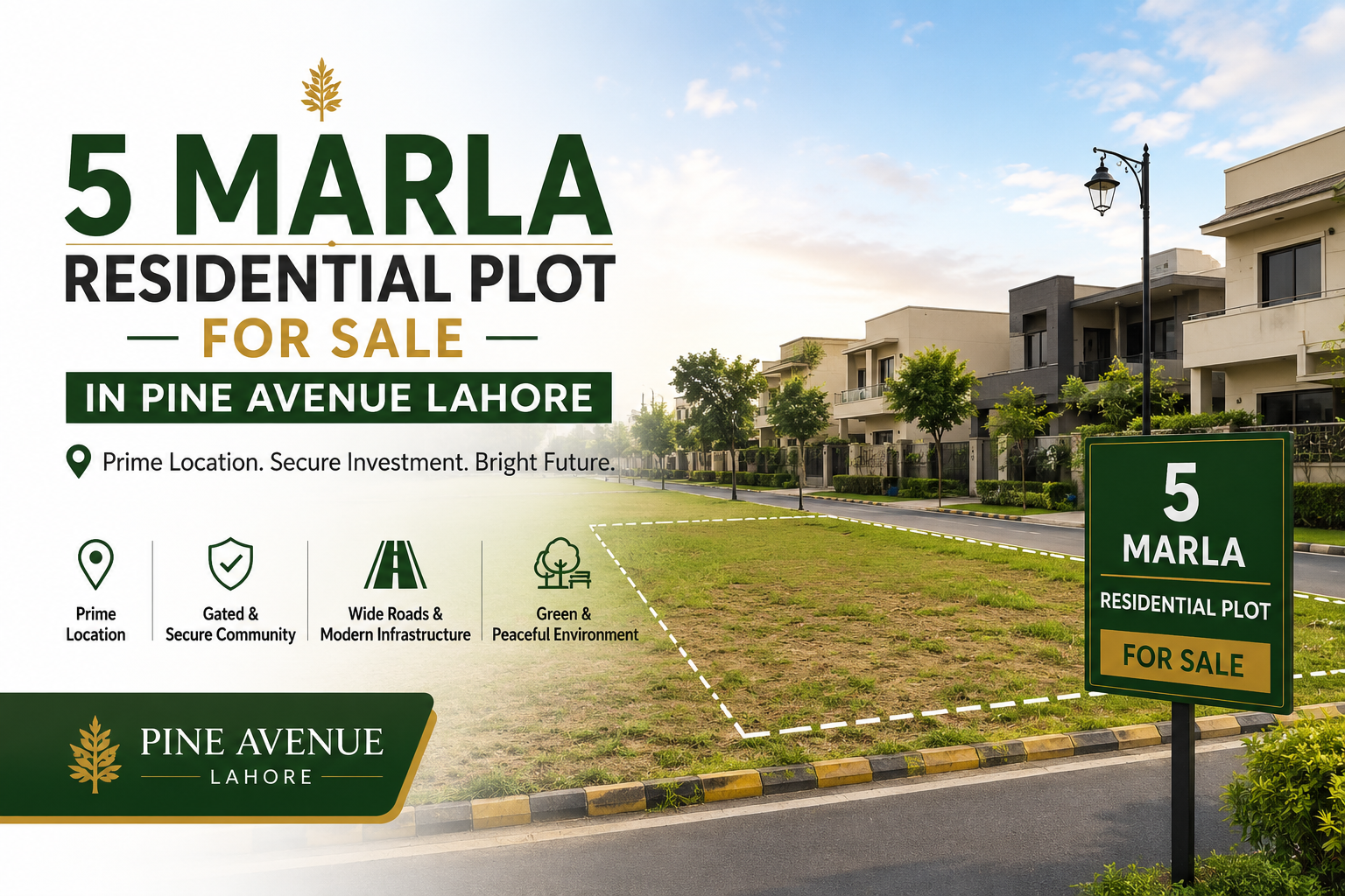 5 Marla Residential Plot for Sale in Pine Avenue Lahore