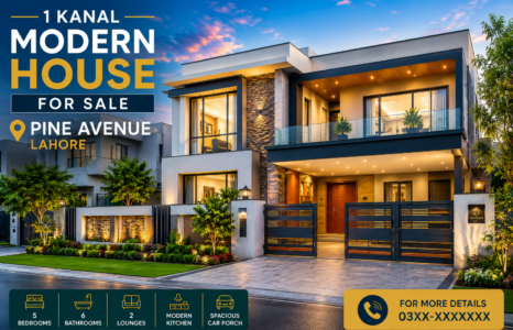 1 Kanal Modern House for Sale in Pine Avenue Lahore