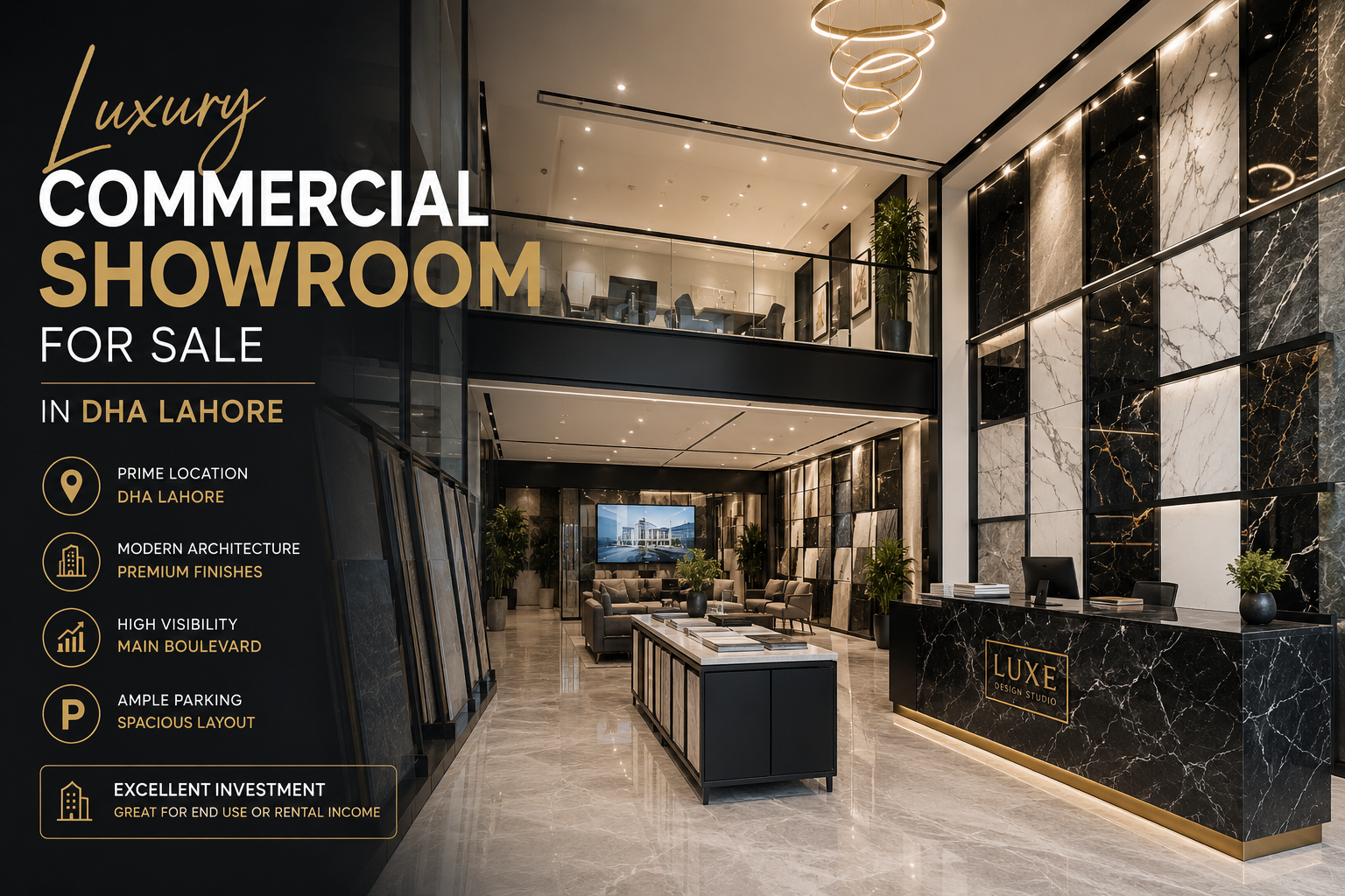 Luxury Commercial Showroom for Sale in DHA Lahore