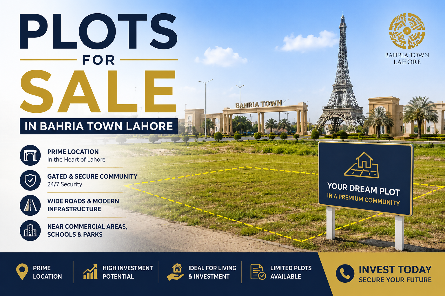 plots for sale in bahria town lahore