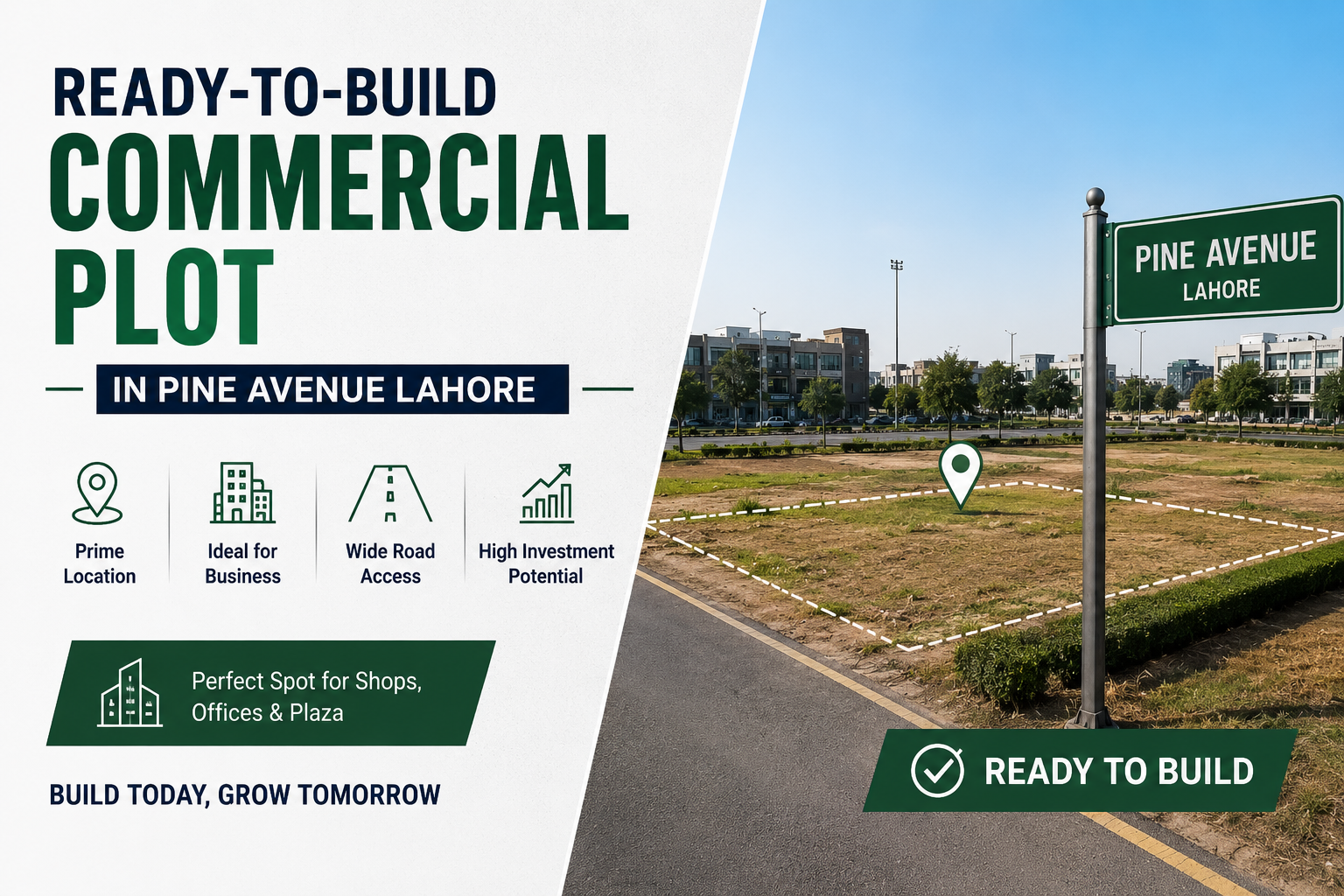 Ready-to-Build Commercial Plot in Pine Avenue Lahore
