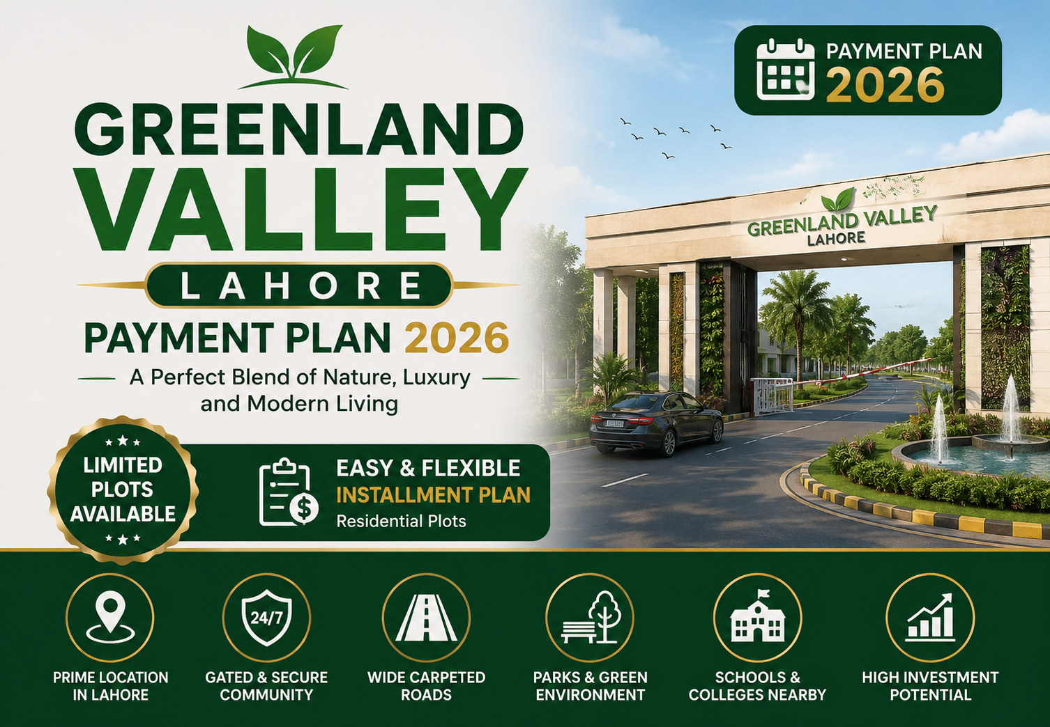 Greenland Valley Lahore Payment Plan 2026