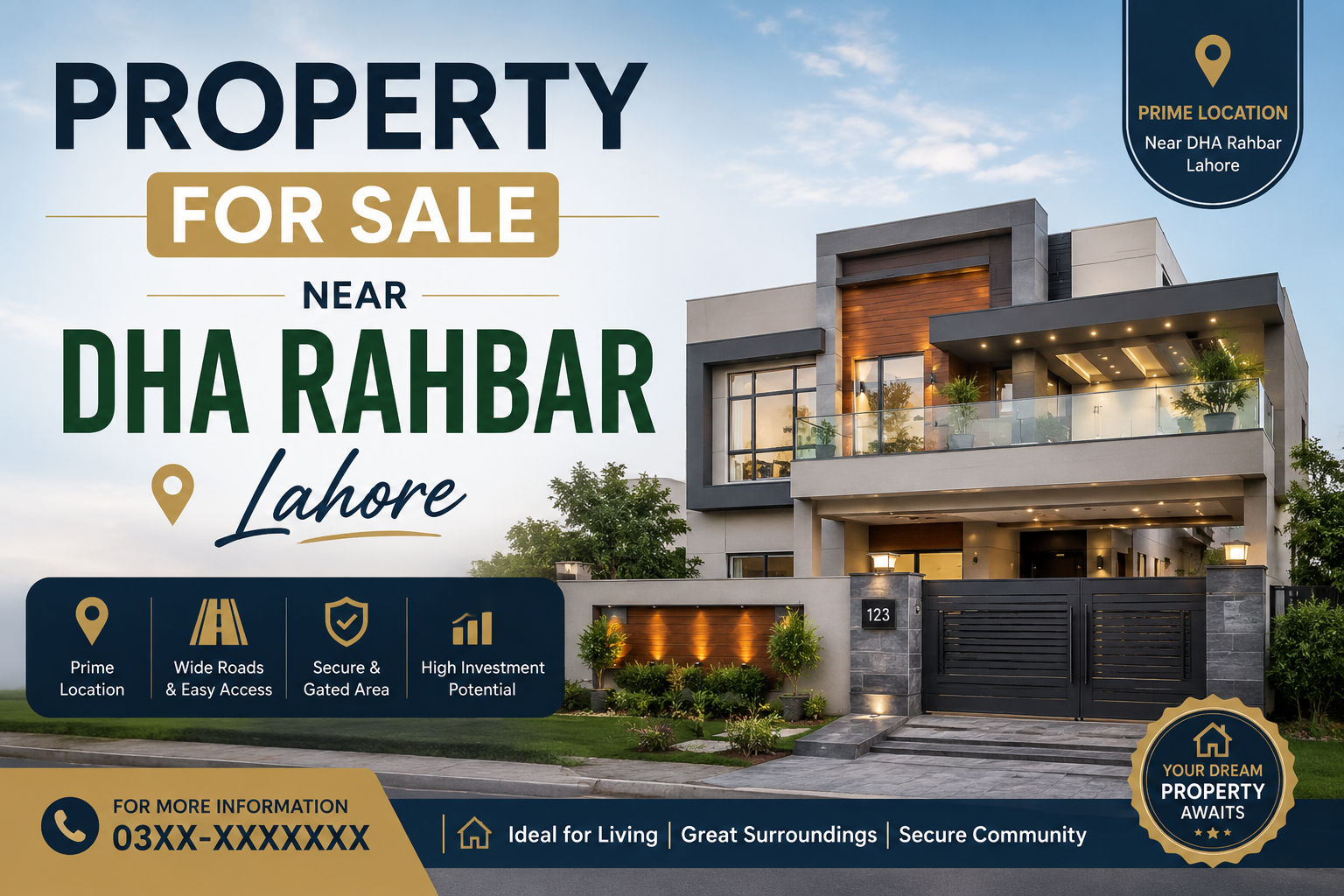 property for sale near DHA Rahbar Lahore