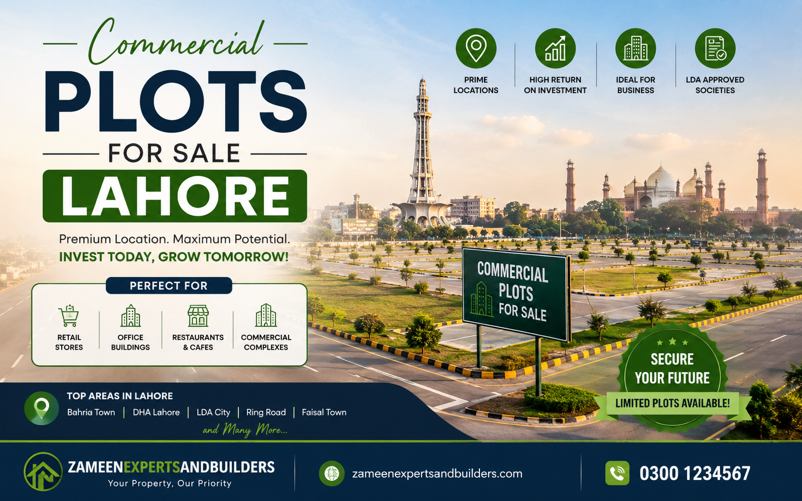 Commercial Plots for Sale Lahore