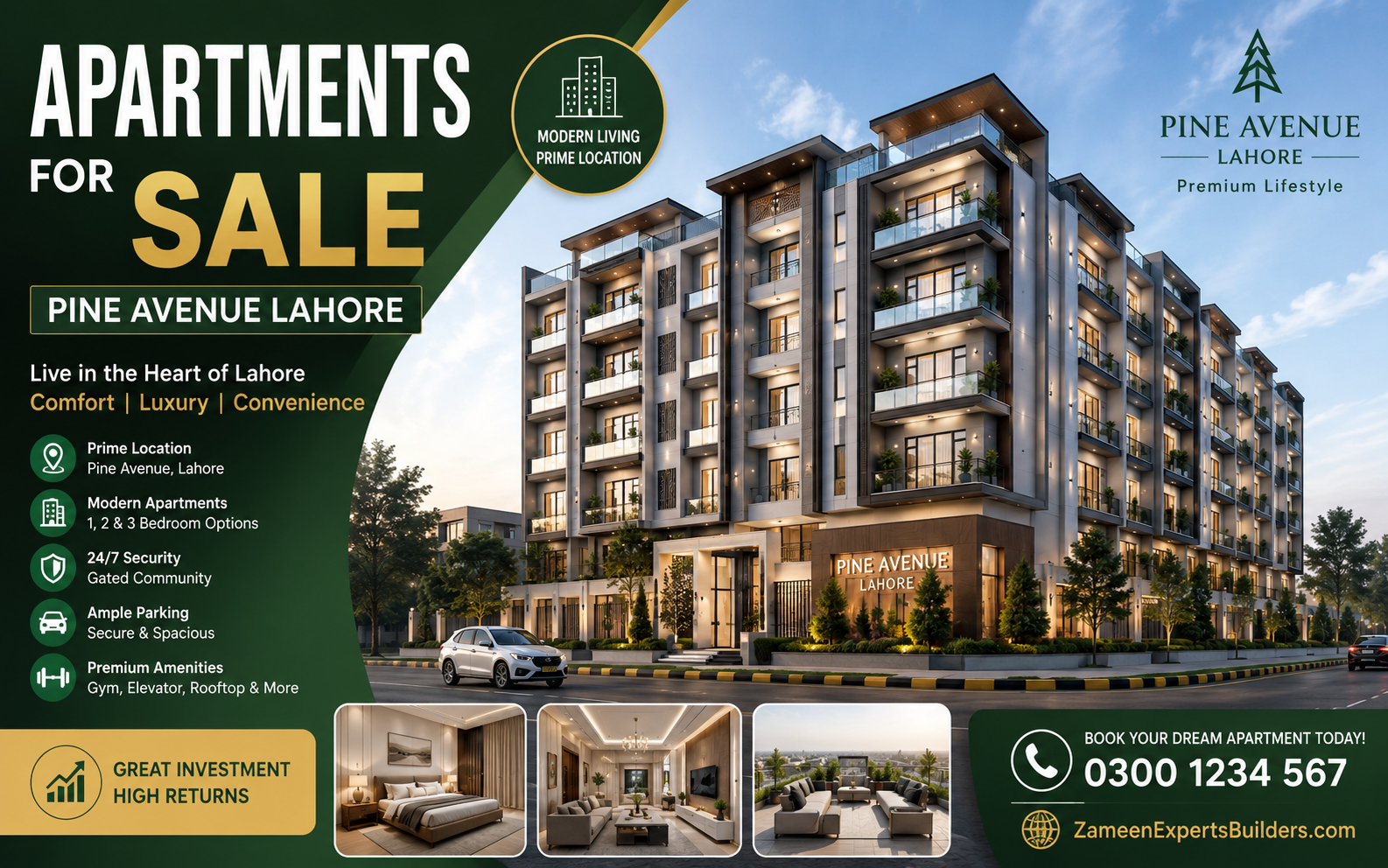 Apartments for Sale Pine Avenue Lahore