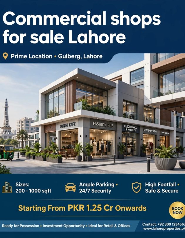 Commercial Shops for Sale Lahore