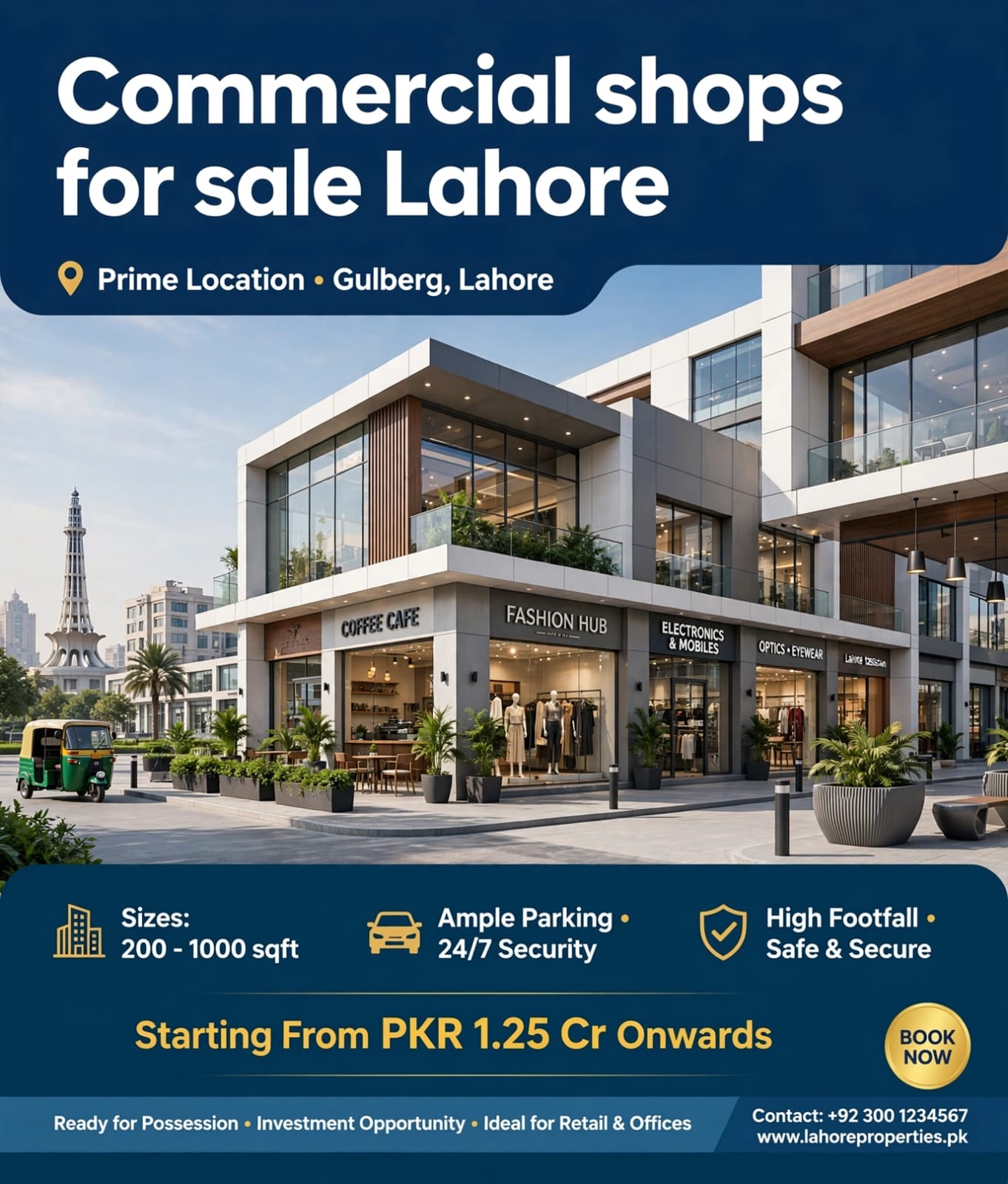 Commercial Shops for Sale Lahore