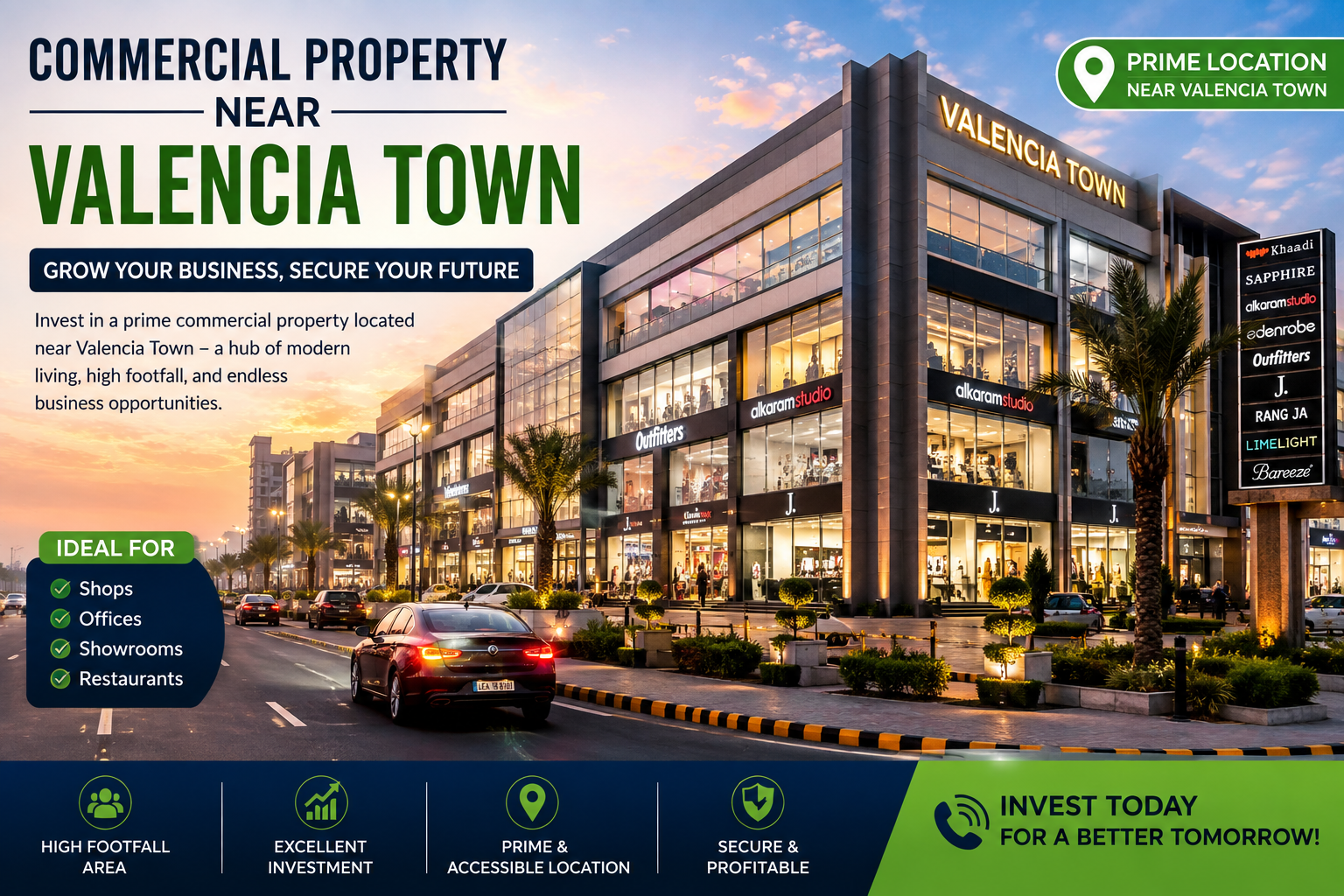 Commercial Property Near Valencia Town Lahore