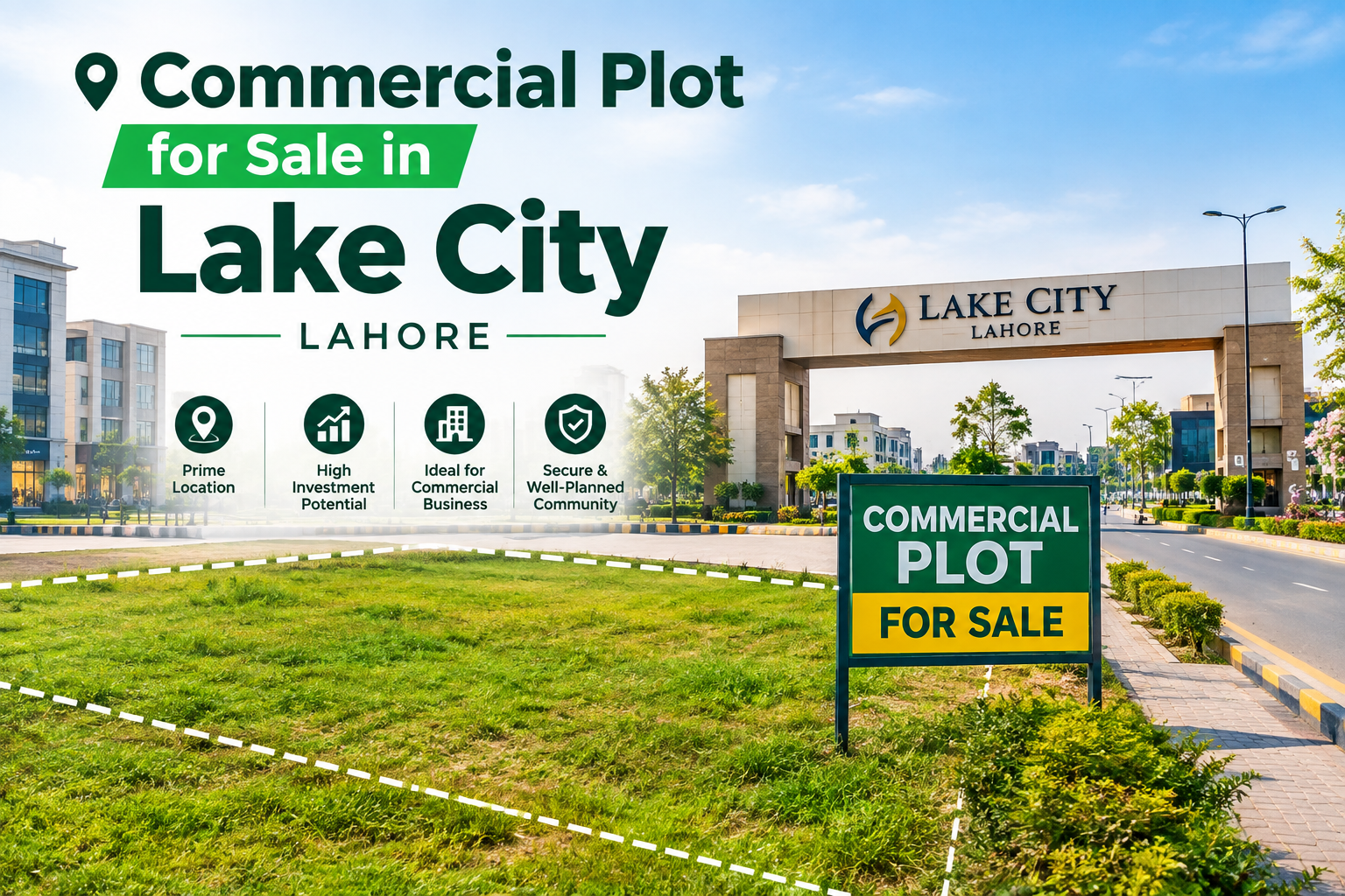 Commercial Plot for Sale in Lake City Lahore