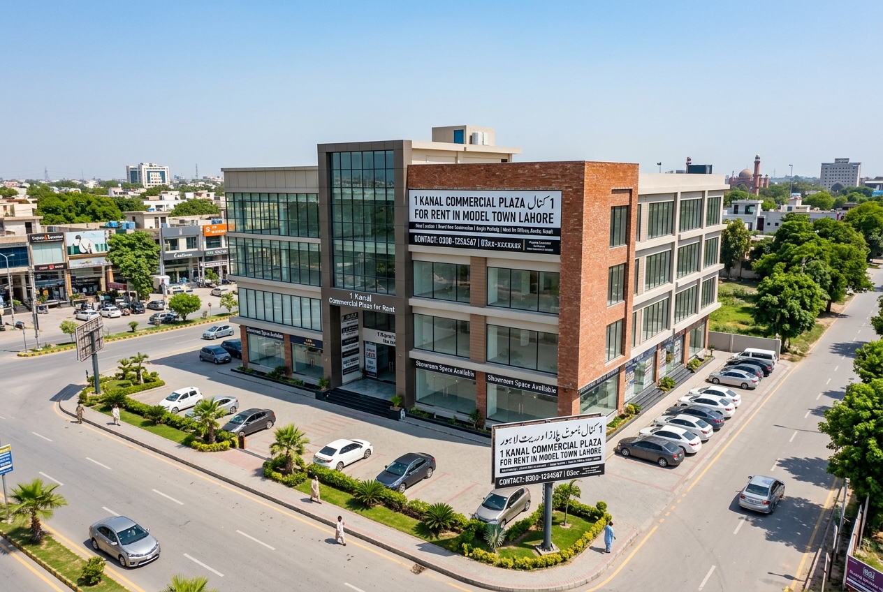 1 Kanal Commercial Plaza for Rent in Model Town Lahore