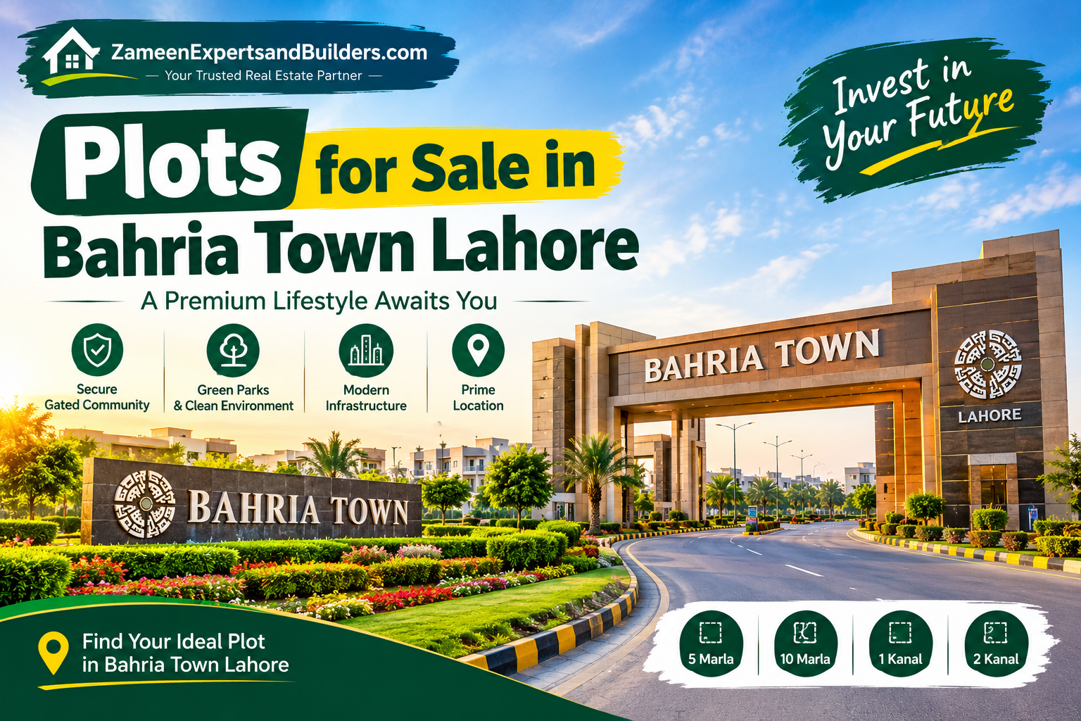 Plots for Sale in Bahria Town Lahore