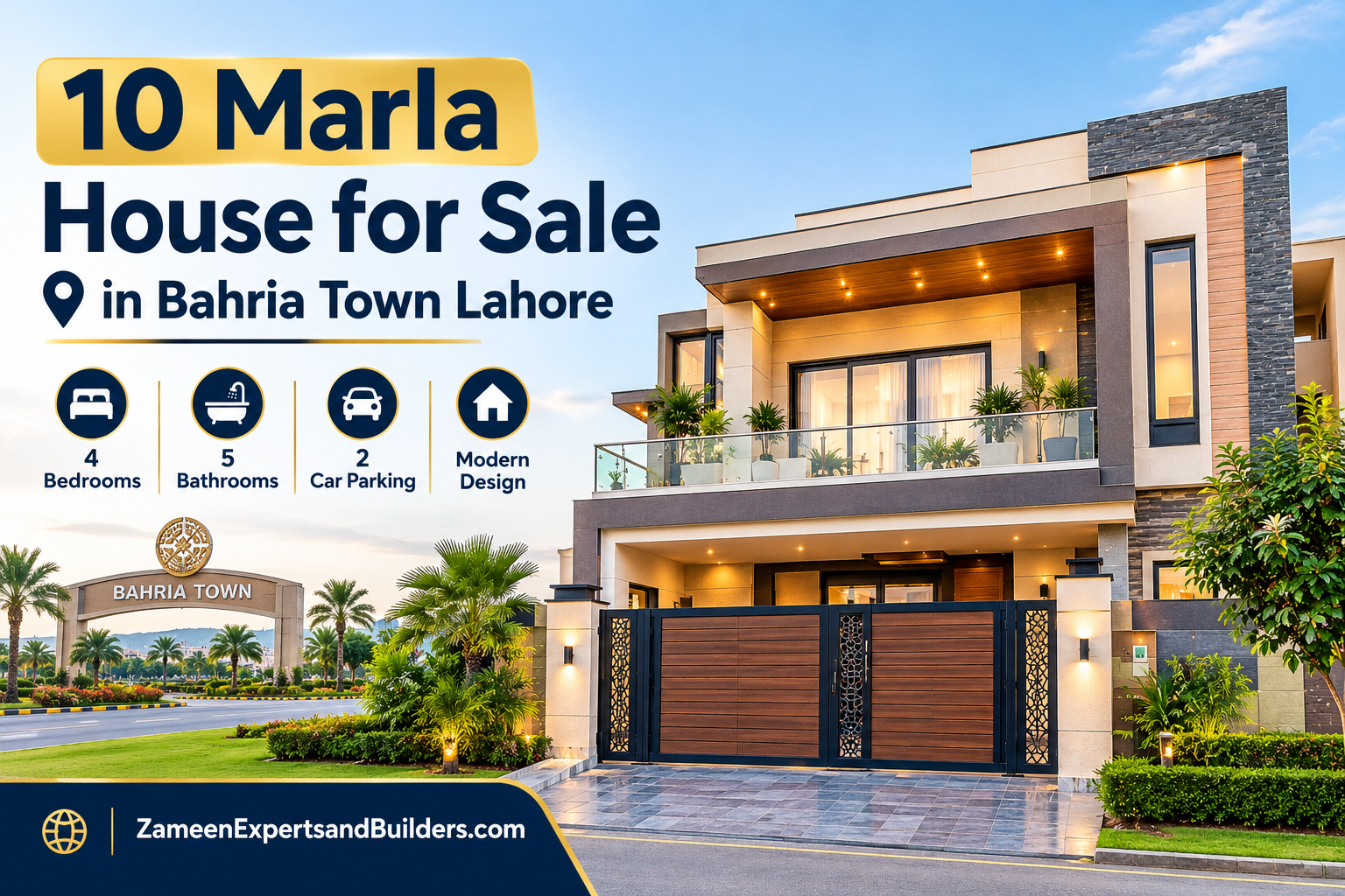 10 Marla House for Sale in Bahria Town Lahore